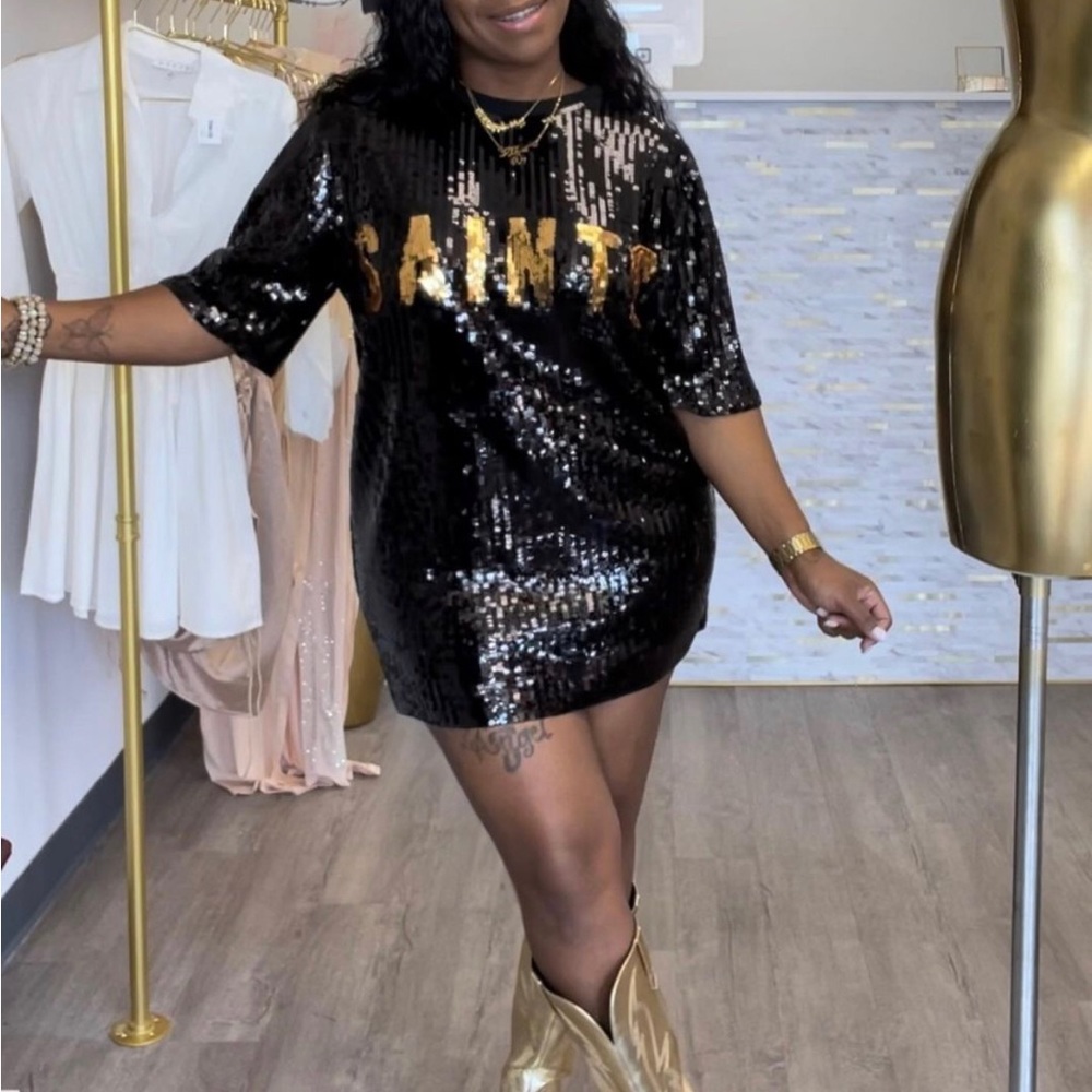 Saints Sequin Jersey Dress